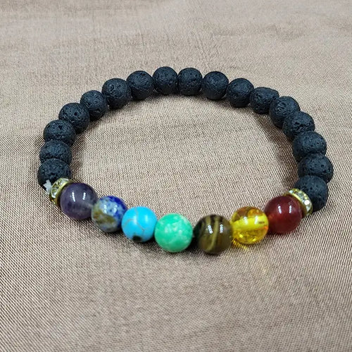 Lava 7 Chakra Bracelet