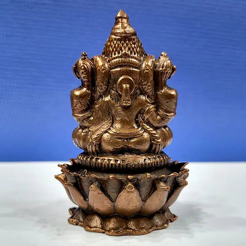 Brass Medium Lotus Ganesha
