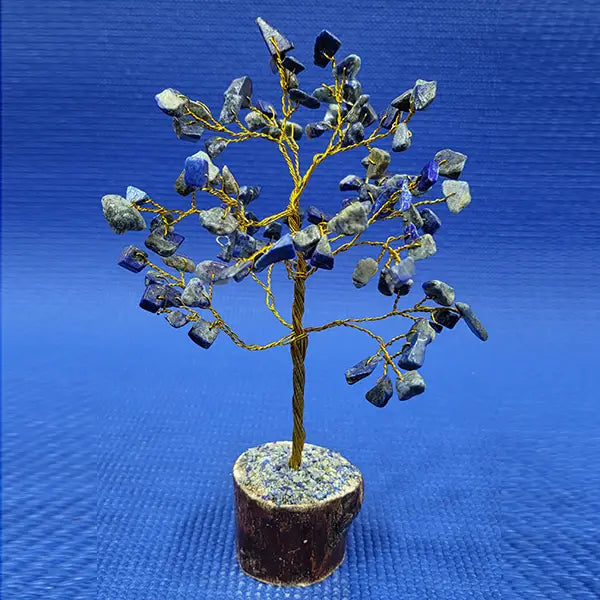 Lapis Lazuli Wooden Base Tree Small