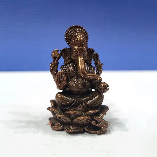 Brass Small Lotus Ganesha